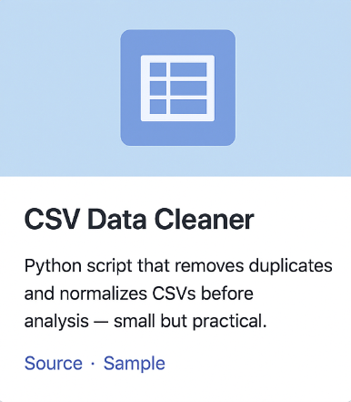 CSV Data Cleaner